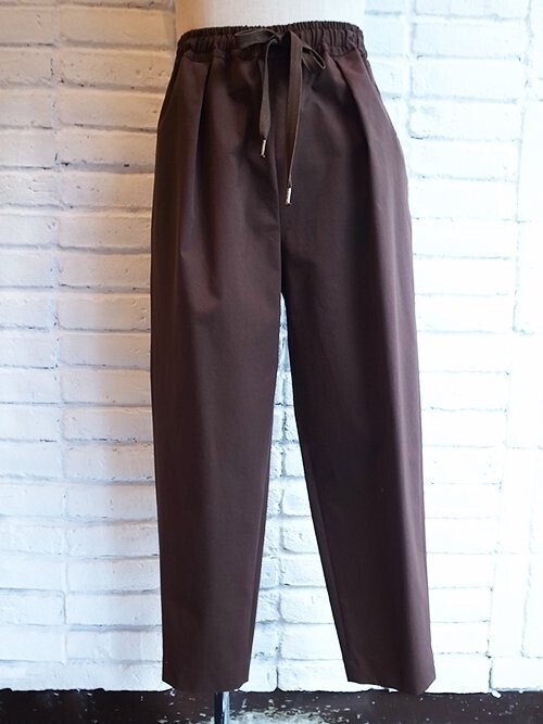 yoshiokubo TWILL STRETCH TUCK PANT
