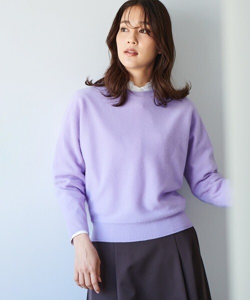 ROPE' カシミヤブレンド ドルマンクルーネックニット
