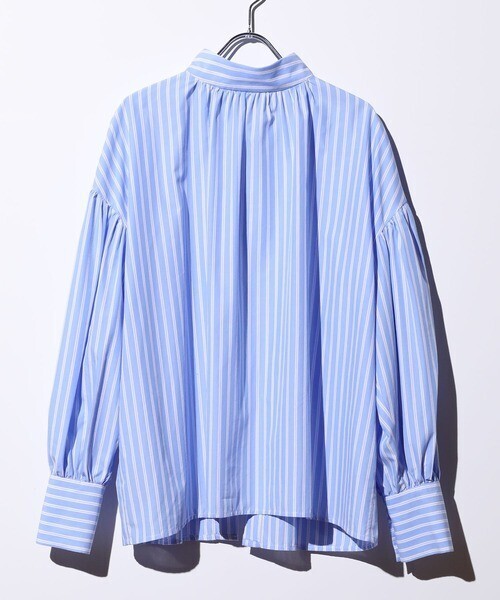 Limue バックシャンスタンドカラーブラウス