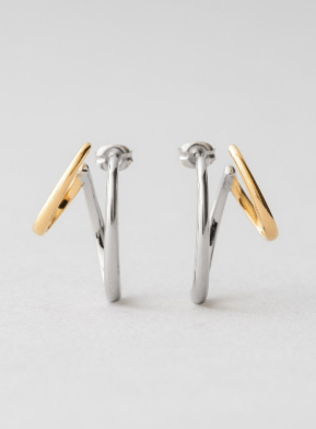 Jouete ダブルピアス オーバル コンビカラー