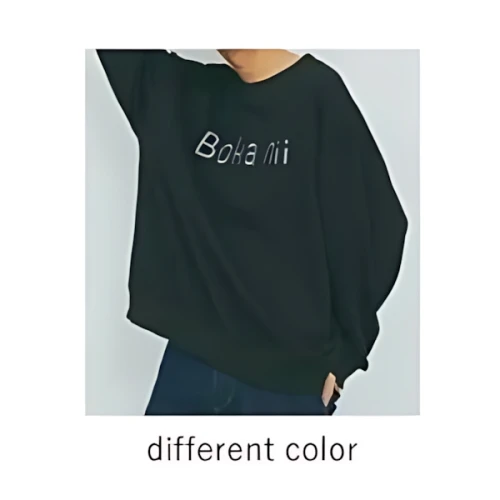 Boka nii ロゴステッチスウェット