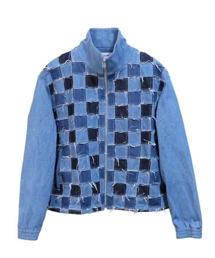 SHOTAHIYAMA OVERLAP DENIM ZIP UP BLOUSON