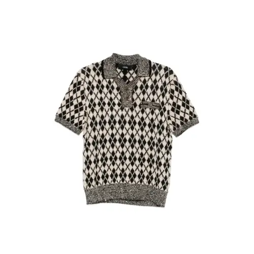 AMIRI argyle short-sleeve polo shirt