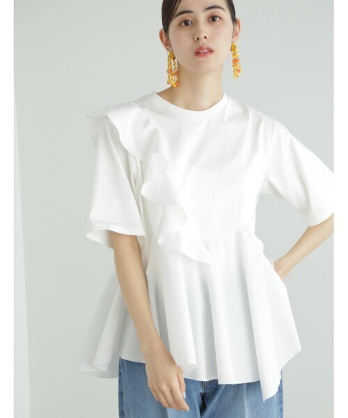 JILLSTUART ラッフルデザイントップス