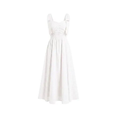 Rosé Muse Cotton lace ribbon cami dress