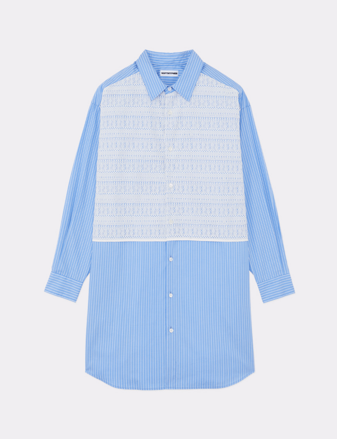 SOFTHYPHEN LACE LAYER LONG SHIRT