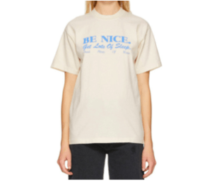 Sporty & Rich オフホワイト Be Nice T シャツ