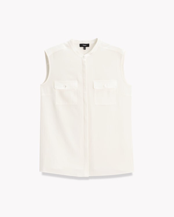 Theory Powder Crepe SL MLT Shirt