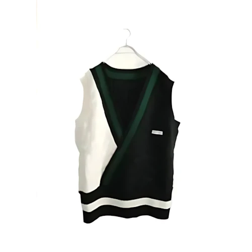 TENDER PERSON CROSS KNIT VEST