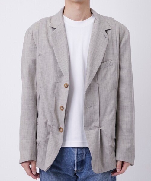 KHOKI Pleat-detail single-breasted jacket