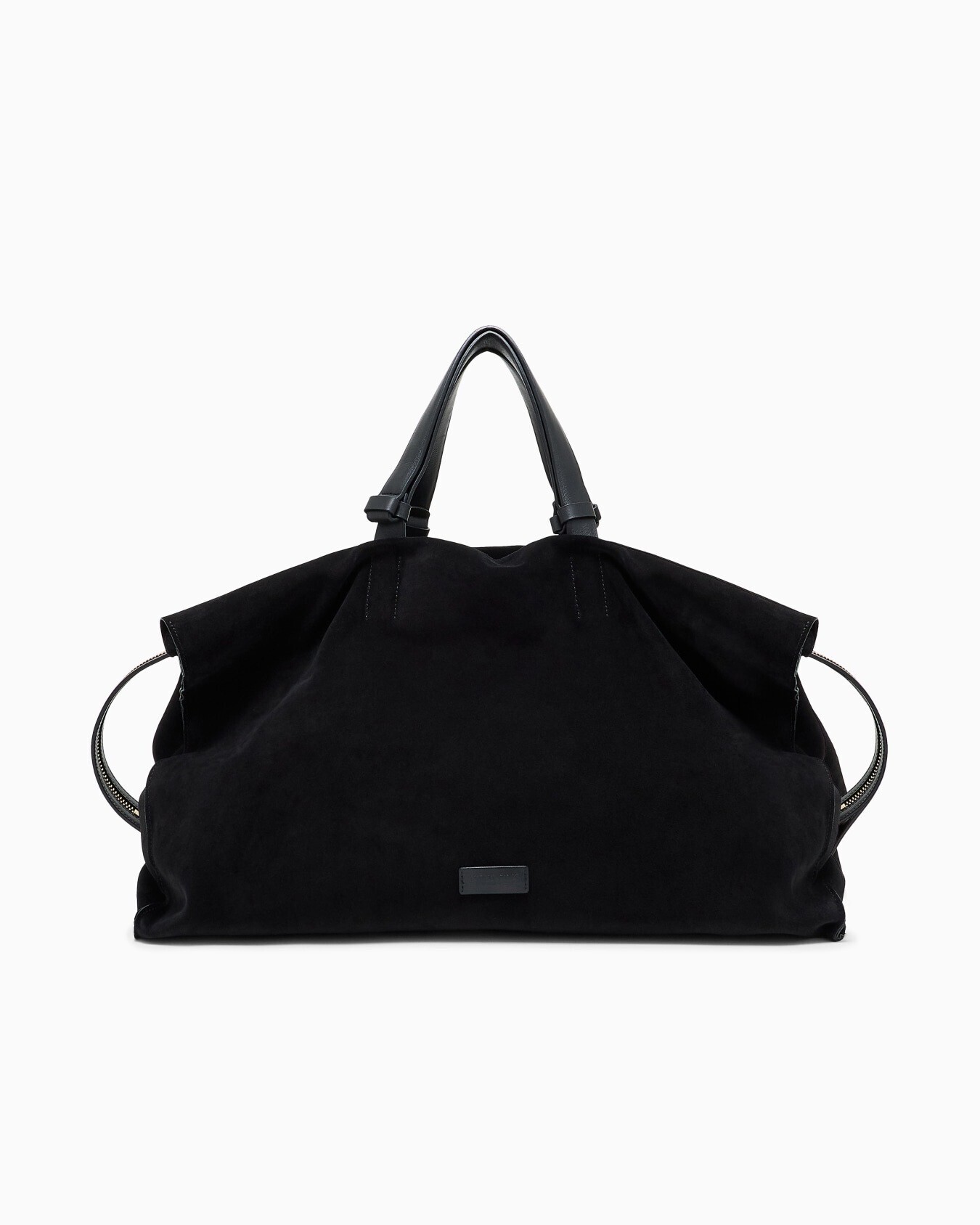 GIORGIO ARMANI レザーハンドル付き 大容量 スエード ダッフルバッグ