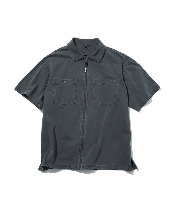 SILAS SILAS サイラス PIGMENT DYED S/S FULL ZIP SHIRT