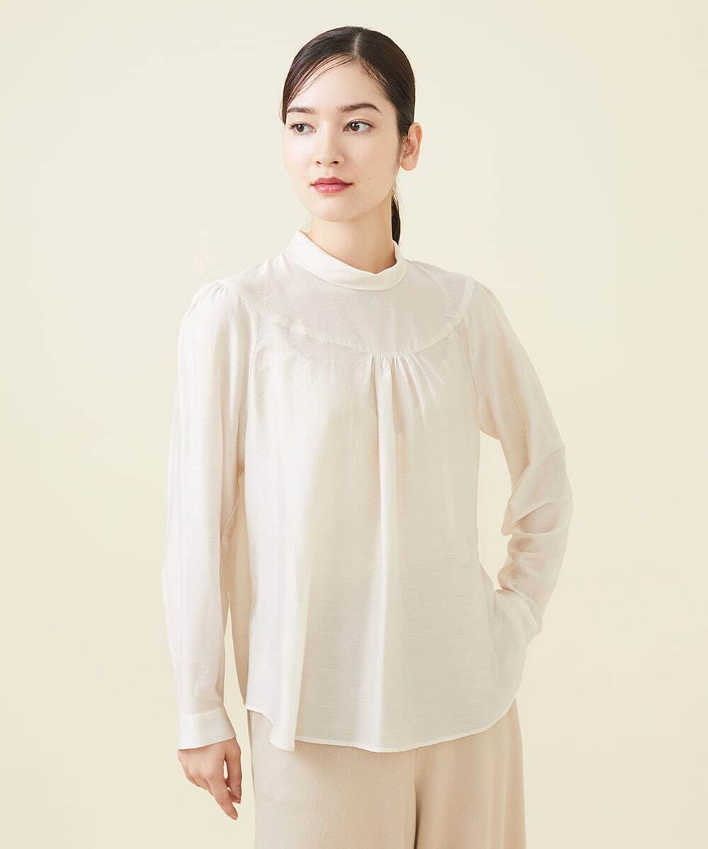Sybilla ロールカラーデザインブラウス