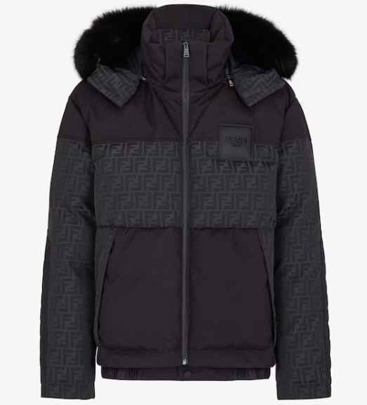 FENDI スキージャケット ブラックテクニカルファブリック ジャケット