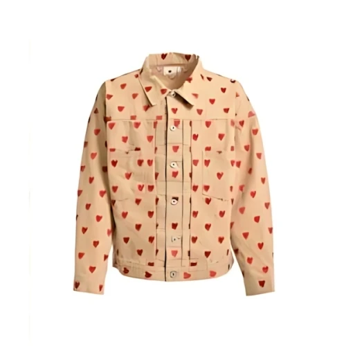 EMOTIONALLY UNAVAILABLE HEART LOGO TRUCKER JACKET