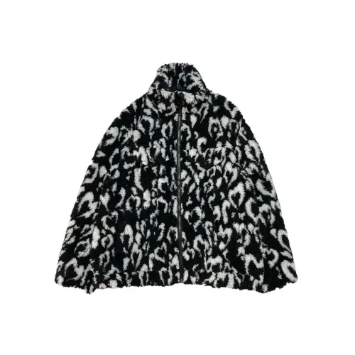 BASICKS Eco Fleece Heart Leopard Blouson