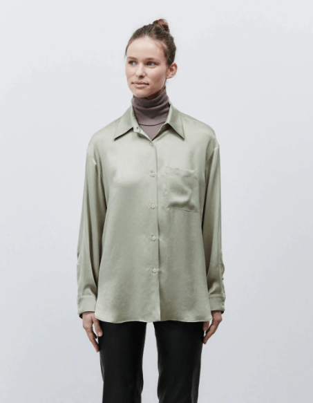 ALYSI SILK OVERSHIRT