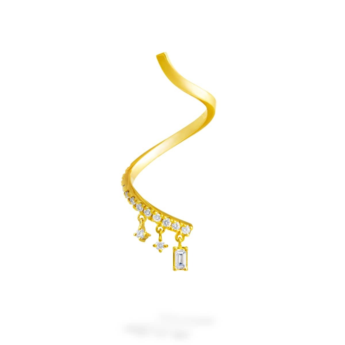 AHKAH シャンデリアスウェイツイスト ピアス