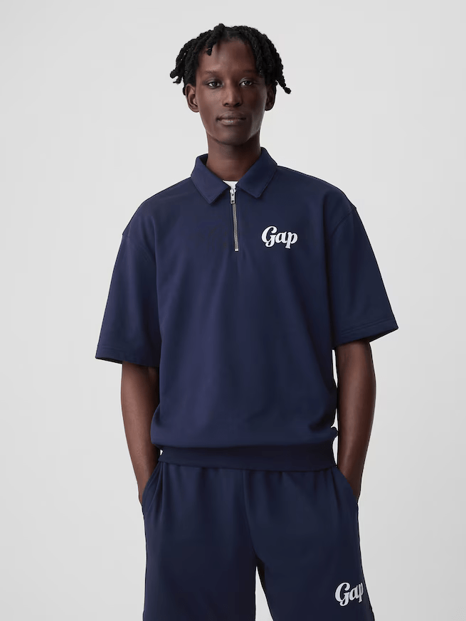 GAP GAPロゴ ハーフジップ プルオーバー(ユニセックス)