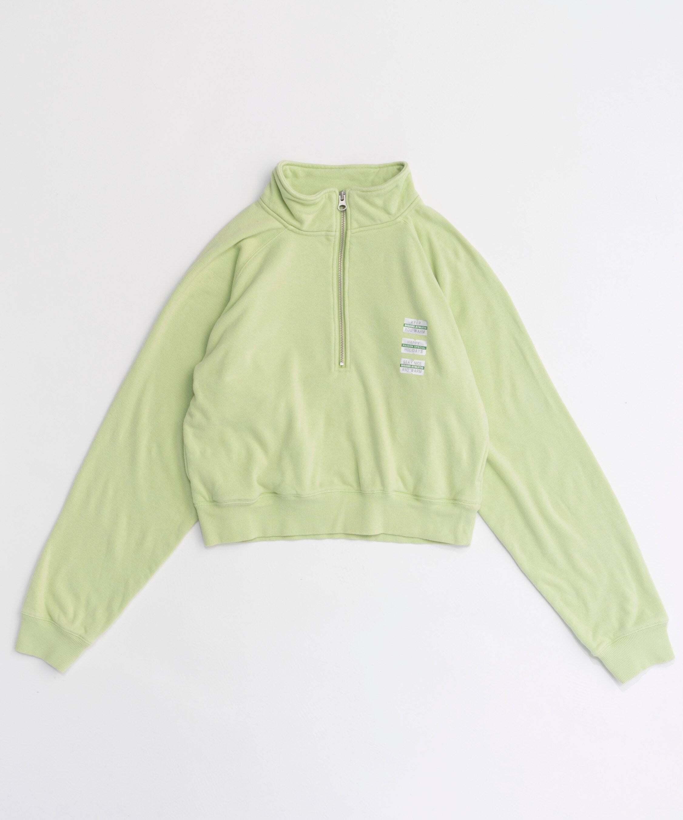 MAISON SPECIAL Discus Collaboration Half Zip Sweatshirt
