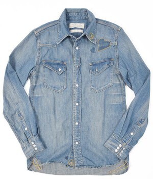 REMI RELIEF REMI RELIEF×Birdseye 別注ハートスタッズデニムウエスタンシャツ