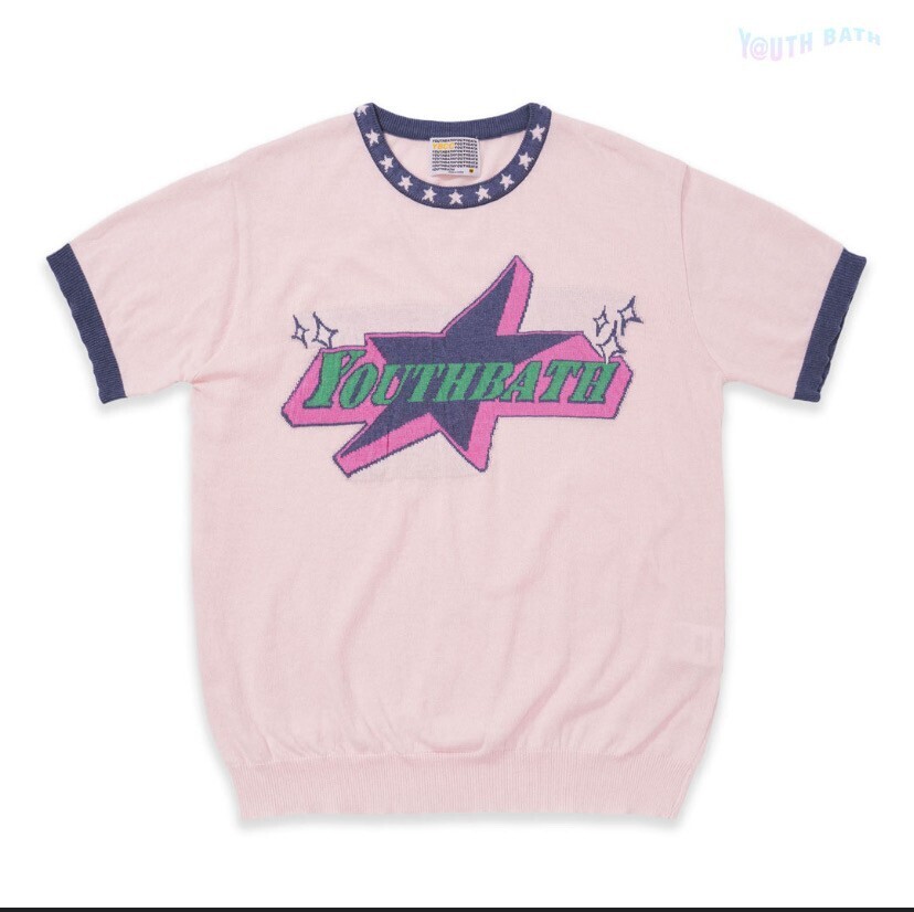 YOUTHBATH STAR LOGO SHORT SLEEVE KNIT