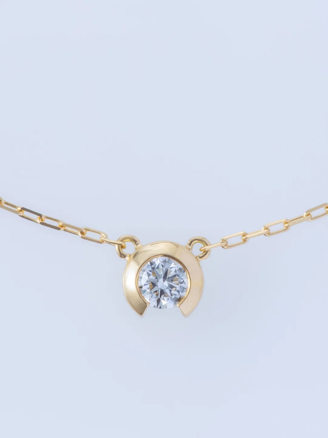 ENEY BEZEL K18YG 0.17CT NECKLACE
