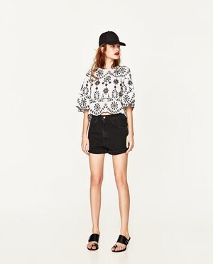 ZARA シフリ刺繍入りトップス
