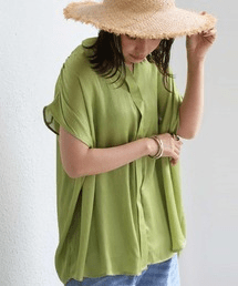 antiqua フレンチスリーブシャツ シャツ レディース トップス 半袖・py-00551