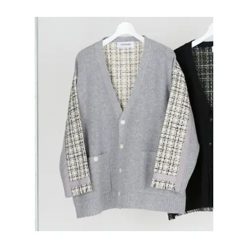 DISCOVERED TWEED MIX KNIT BLOUSON カーディガン