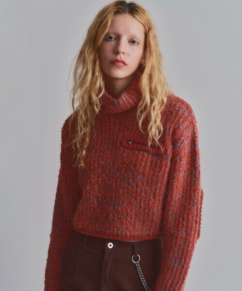 led.tokyo ELBOW HOLE BOUCLE KNIT