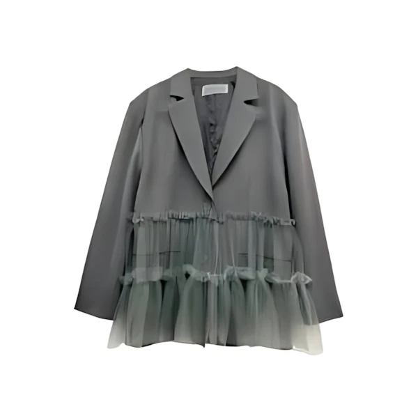 HONEY MI HONEY tulle peplum jacket