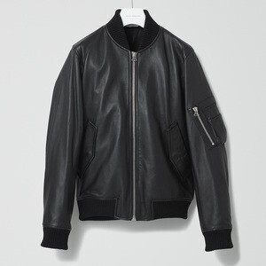 Kazuki Nagayama lamb leater bomber jacket