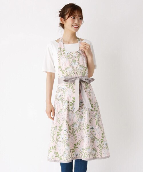 LAURA ASHLEY パルテール柄　エプロン