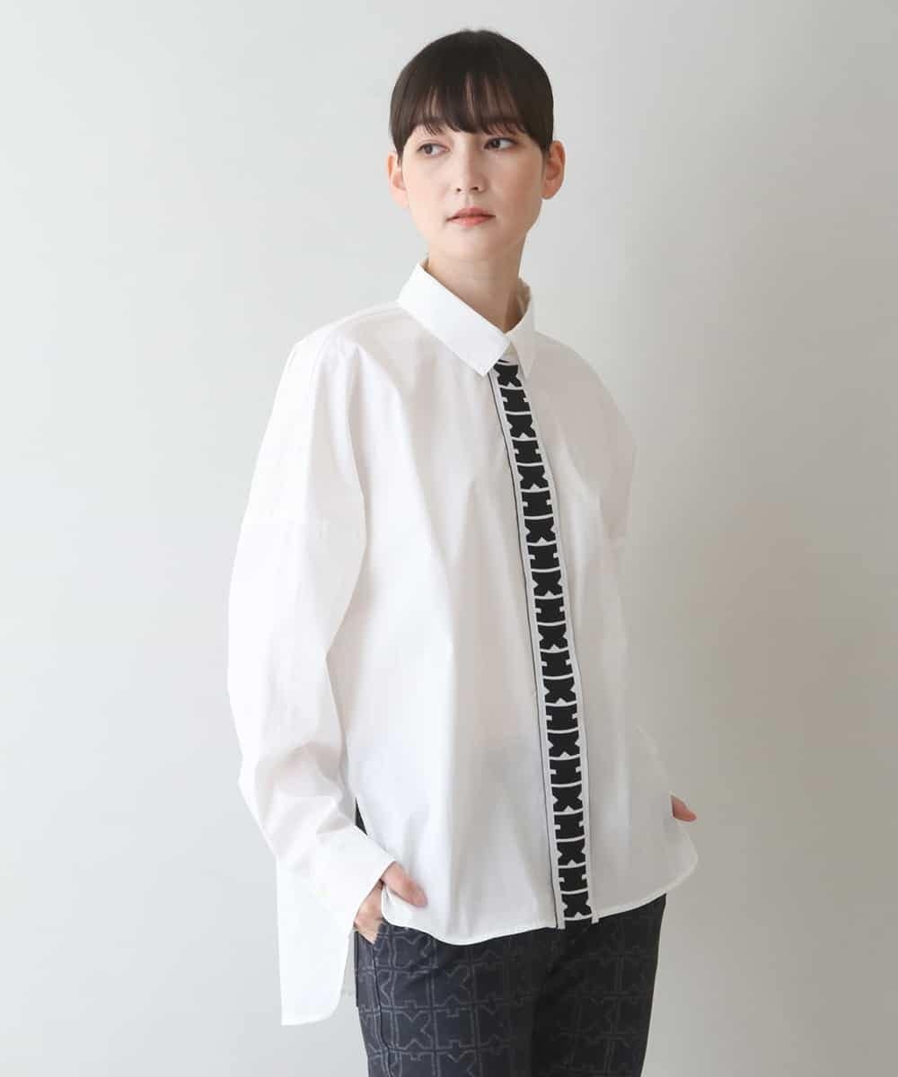 HIROKO KOSHINO 【洗濯機で洗える】HKロゴシルエットシャツ