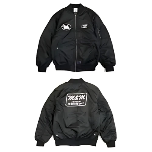 M&M CUSTOM PERFORMANCE MA-1 JACKET (BLACK) / バックプリント MA-1