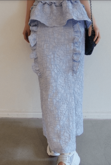 Honey mi Honey crinkle frill tight skirt