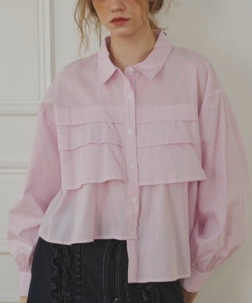 idem asymmetry frill shirt/