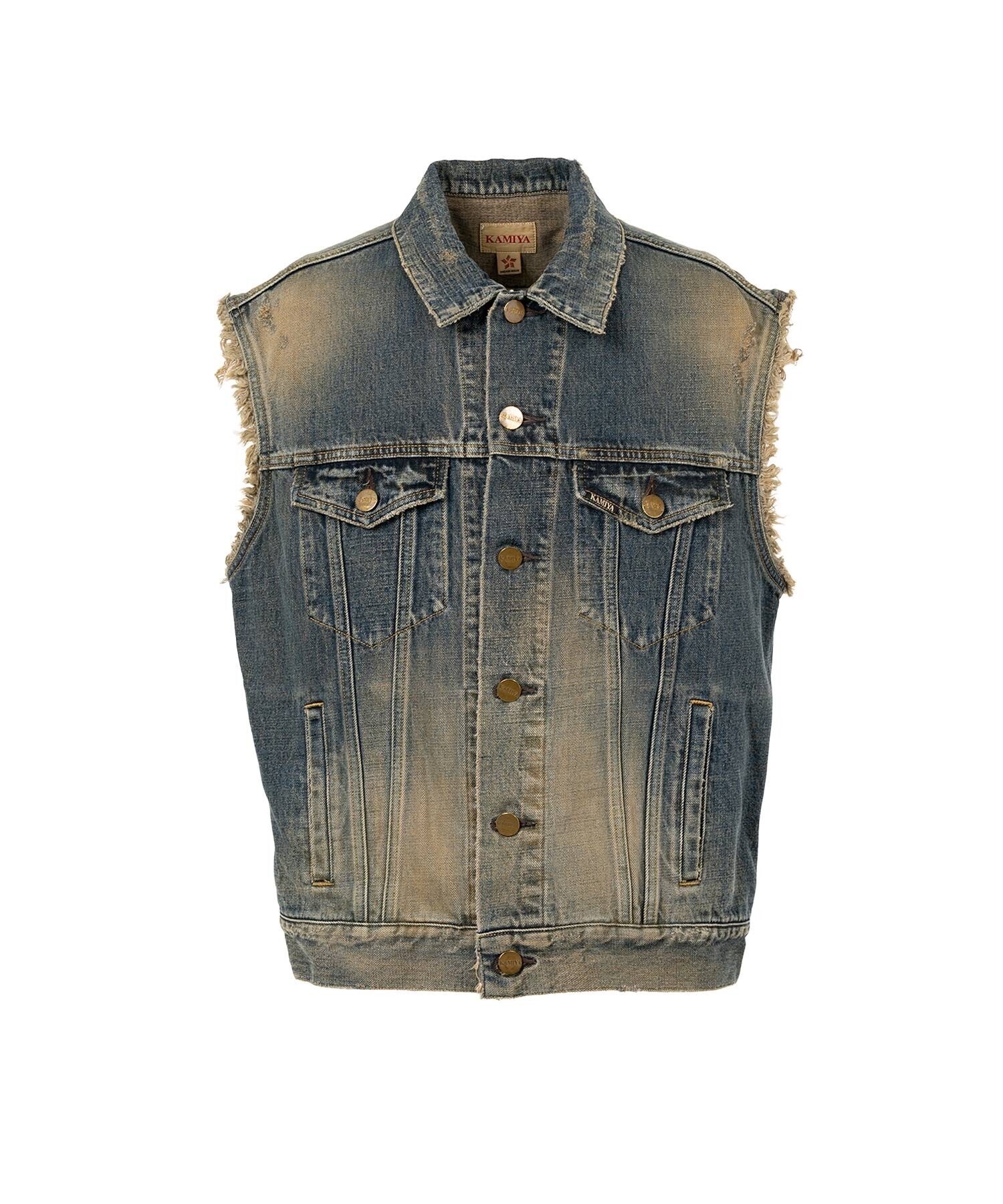 KAMIYA Embroidered Denim Vest