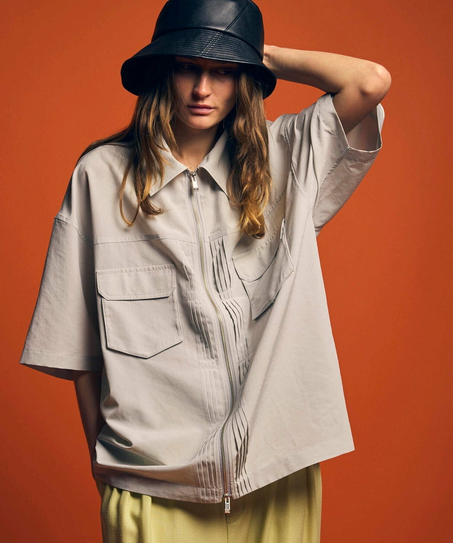 MAISON SPECIAL Prime-Over Short Sleeve 2nd Zip Shirt