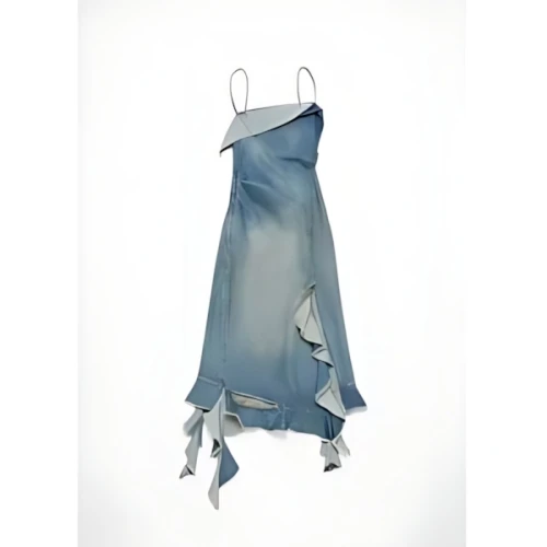 Acne Studios ラッフルストラップ デニムドレス