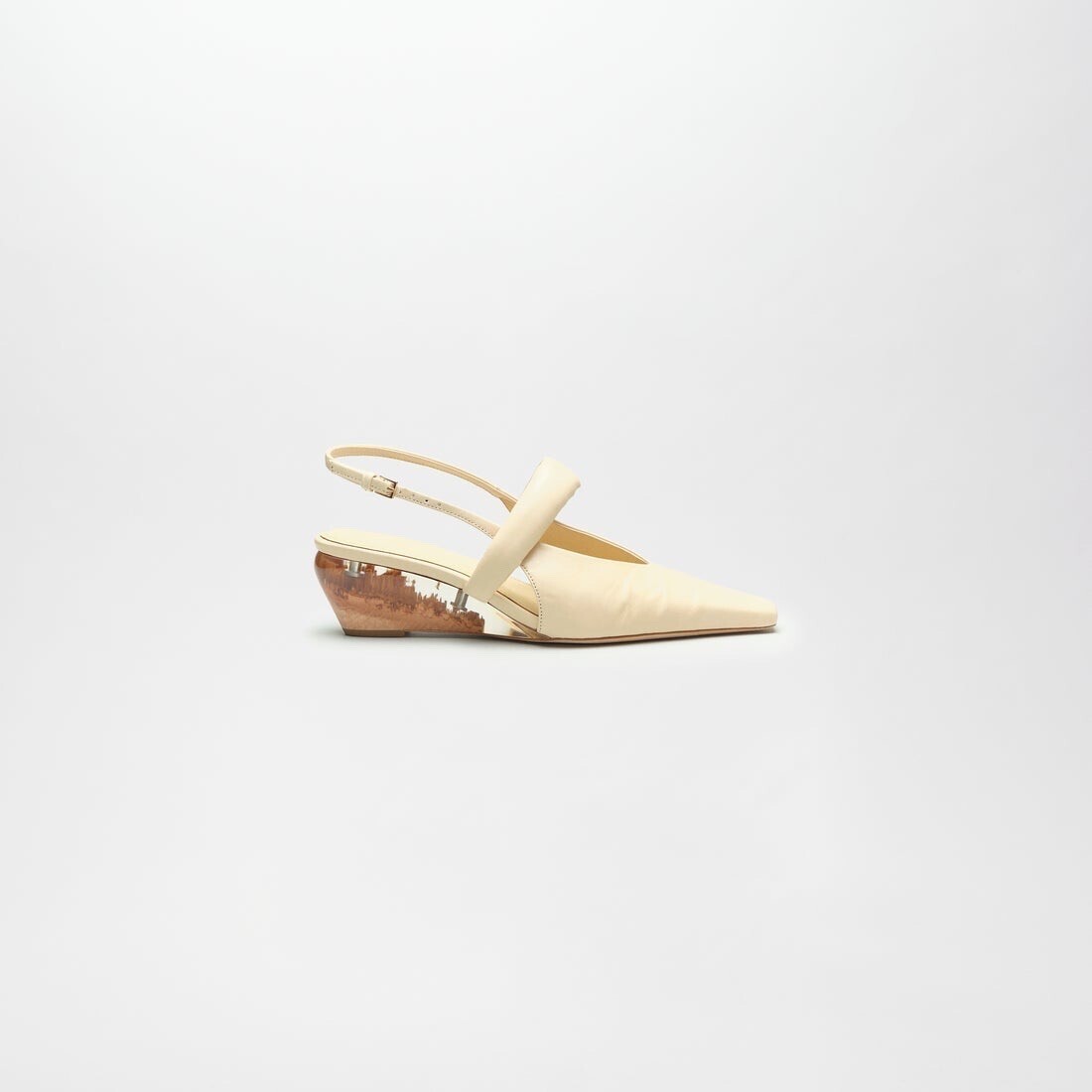 ALM. FLORA LEATHER MULES （Beige）