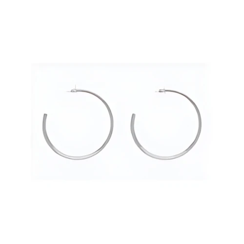 SAINT LAURENT HEART HOOP EARRINGS IN METAL