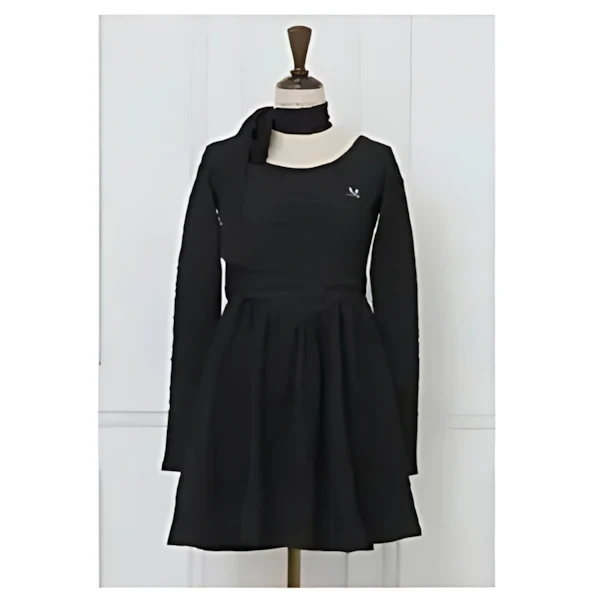 MISTREASS Ripple Back Open Mini Dress With Tie