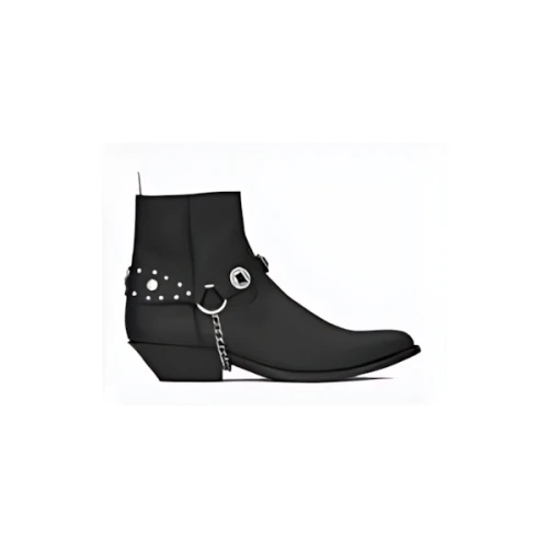 SAINT LAURENT ワイアット コンチョ ハーネスアンクルブーツ