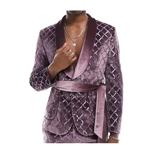 ASOS slim diamond sequin suit jacket