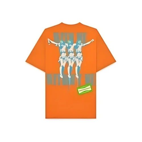 TAIN DOUBLE PUSH WITH ME SHORT SLEEVE T-SHIRTS / ORANGE