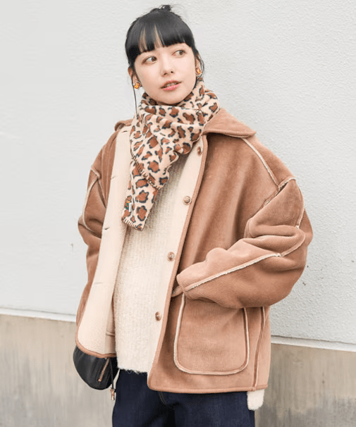 FREAK'S STORE 襟付き リバーシブル コーデュロイ ボア ジャケット