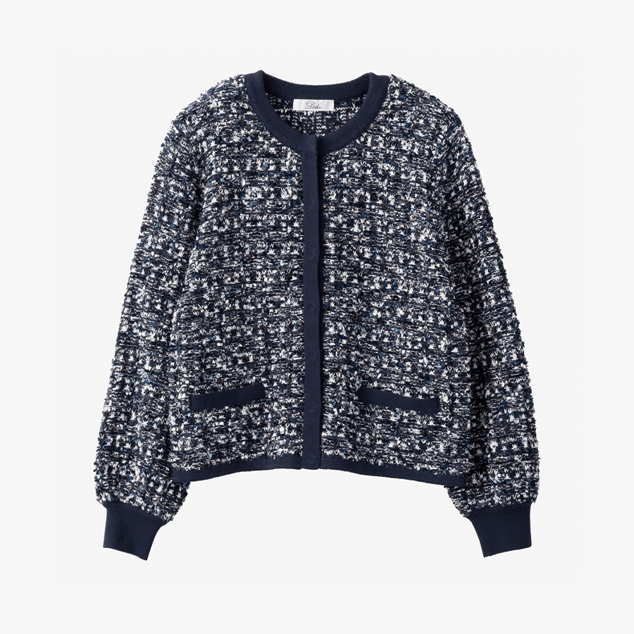 maison de Dolce. ツイードカーディガン【navy】