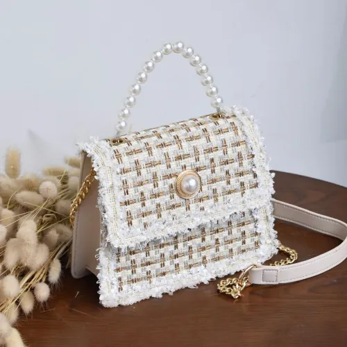 RETRO GIRL パールハンドルツイードBAG